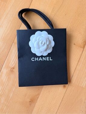 CHANEL Shopping Bag with White Camellia